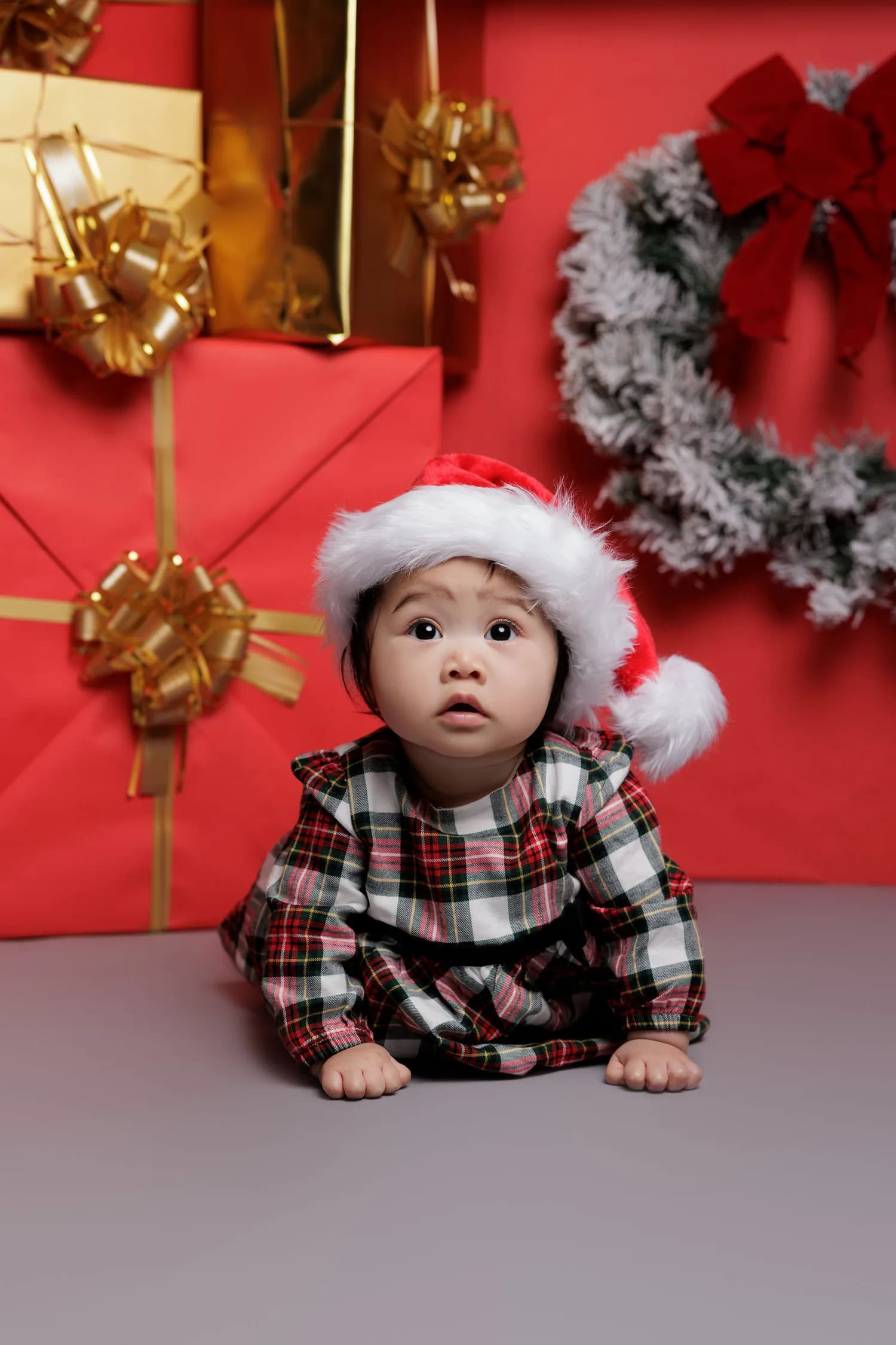 Christmas portraits from previous years — a family photographed at Natalie Vell Studio