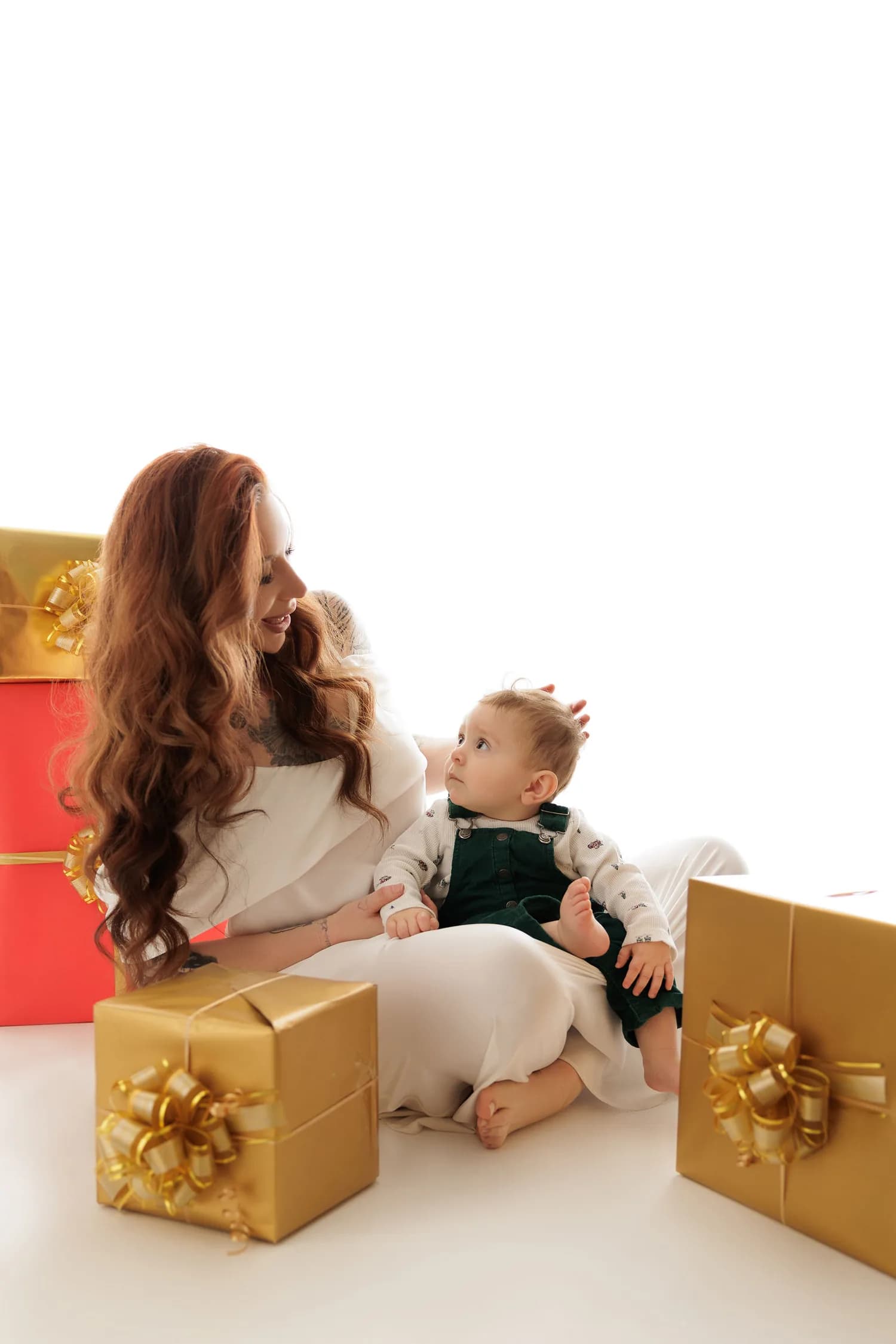 Christmas portraits from previous years — a family photographed at Natalie Vell Studio