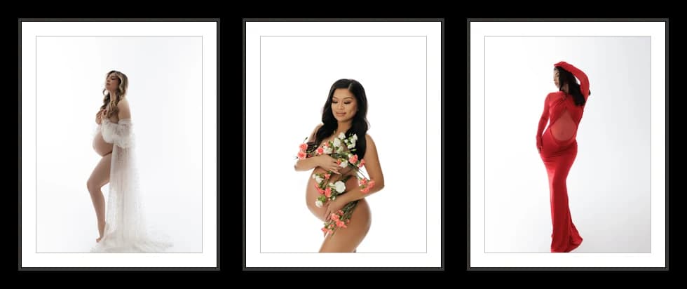 Three 16×20 framed prints, laid out as they would hang